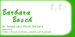 barbara bosch business card